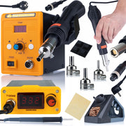 Stazione Saldante T12 Rosfix Orange Akbash T12OAS Electric PRO + Hot-Air Rosfix 858D Set 3 Ugelli – 75W, 200-450°C, 700W