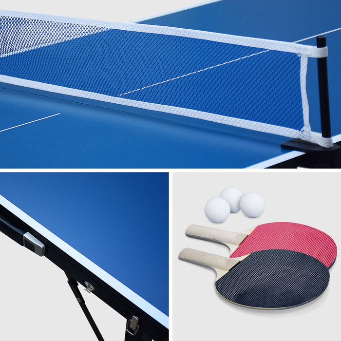 Mini tavolo da ping-pong con accessori, blu
