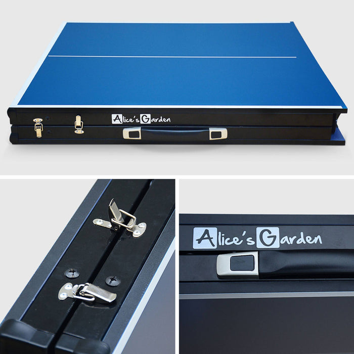 Mini tavolo da ping-pong con accessori, blu