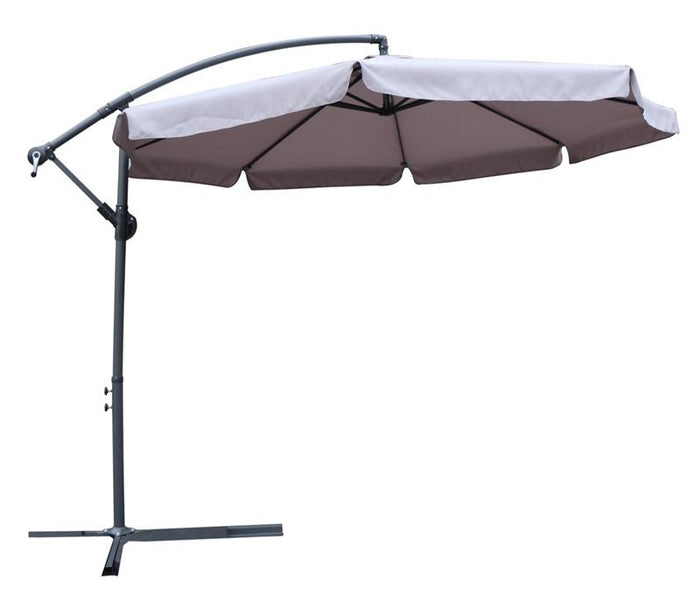 MAURY'S OMBRELLONE LAMPARA ROTONDO 3 METRI IN COLORE GRIGIO TUBO Ø 48 MM