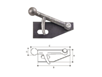 Chiusura a pomolo con piastra Cermag media destra o sinistra - Posteriore SX - anteriore DX