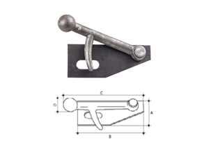 Chiusura a pomolo con piastra Cermag media destra o sinistra - Posteriore SX - anteriore DX