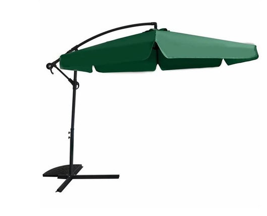 MAURY'S OMBRELLONE LAMPARA TONDO DA 3 METRI VERDE CON BORDO  TUBO DIAMETRO 48 MM