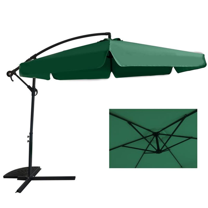 MAURY'S OMBRELLONE LAMPARA TONDO DA 3 METRI VERDE CON BORDO  TUBO DIAMETRO 48 MM