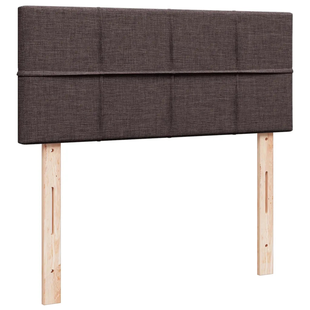 Giroletto a Molle con Materasso Marrone Scuro 120x200cm Tessuto 3288158