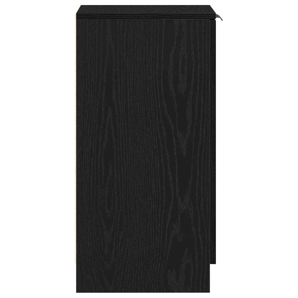 Mobile per scarpe con lo scaffale Rovere Nero 29,5 x 35 x 70 cm 862778