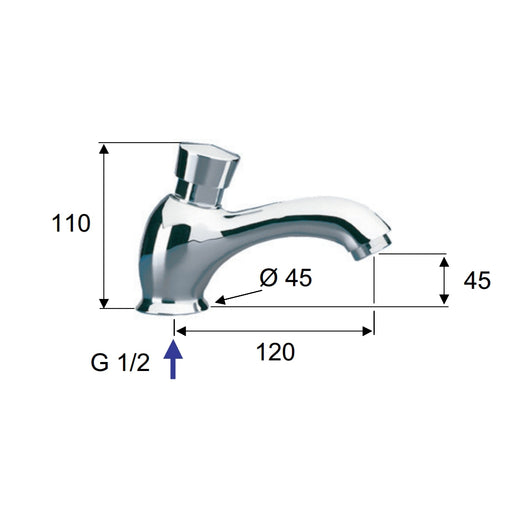 Rubinetto temporizzato per lavabo - serie tempor