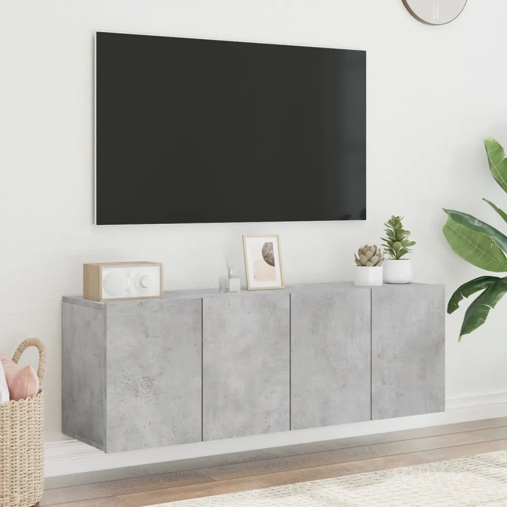 Mobili TV a Parete 2pz Grigio Cemento 60x30x41 cm 836945