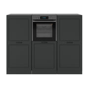 Cucine componibili piccole R-Line Antracite rustico/Antracite 180 cm senza piano di lavoro Vicco