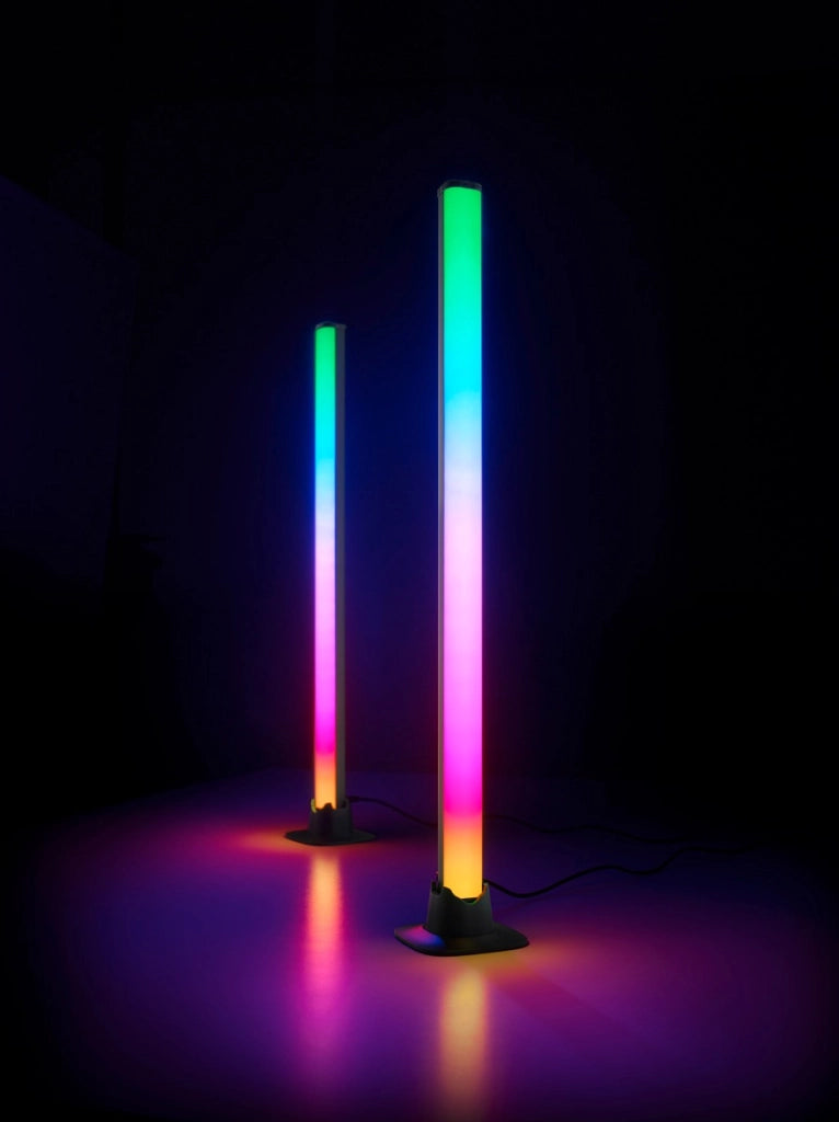 Lampada da tavolo musicale RGB con telecomando nera 55cm 2pz