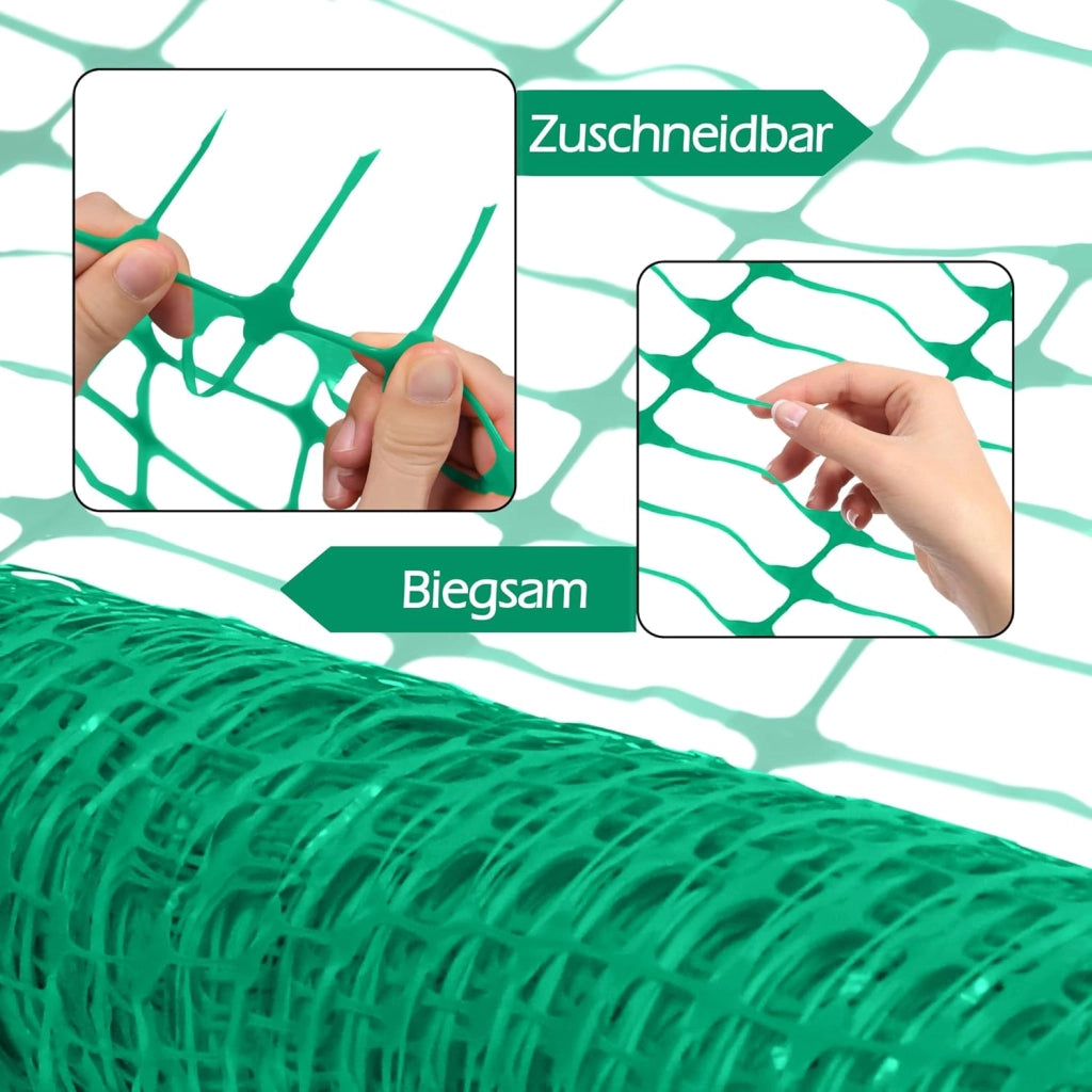 Recinzione di recinzione per cani, altezza 100 cm, con 80 pali e 250 nastri in plastica, recinzione mobile, 50 m