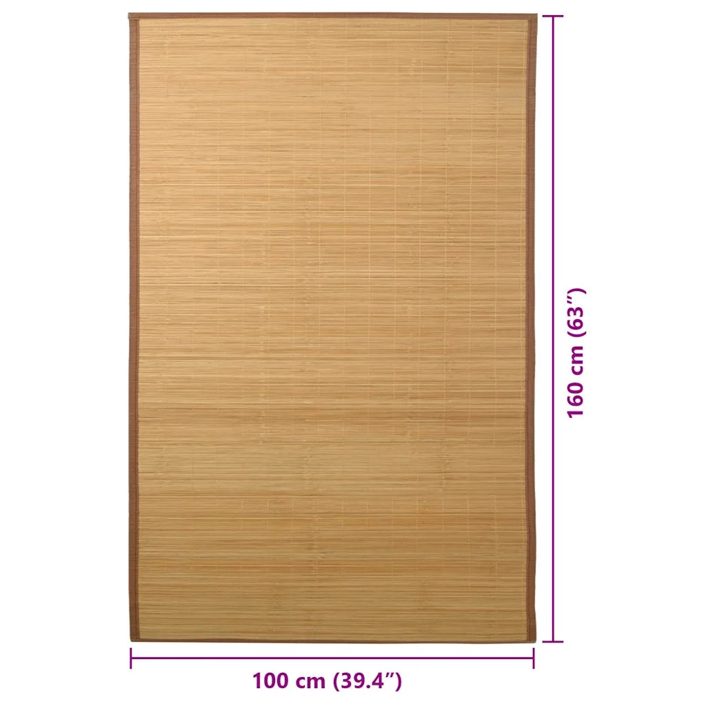 Tappeto del soggiorno | Tappeto in Bamb¨´ 100x160 cm Marrone