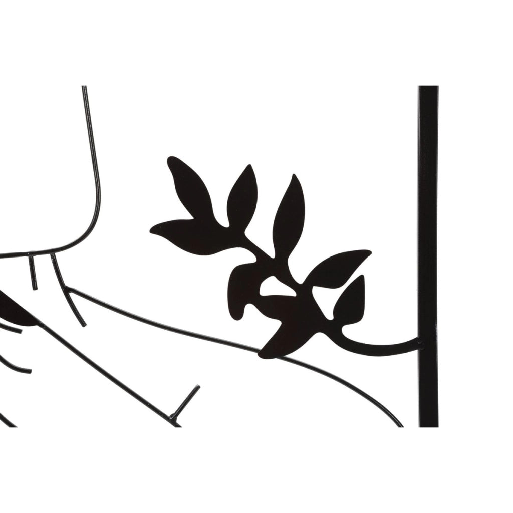 Decorazione in Metallo Viso 5, Nero, Metallo, 60x1x80 cm
