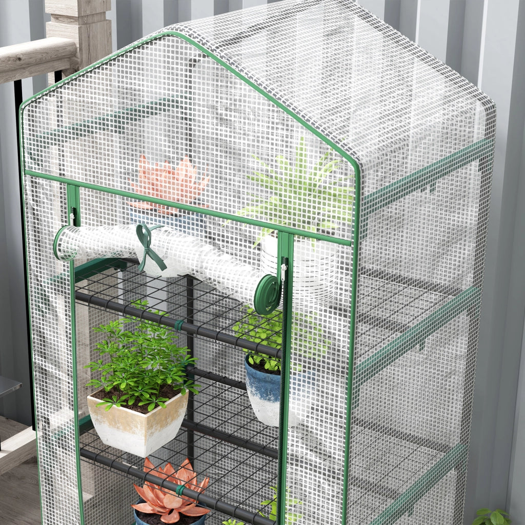 Serra da giardino ¨C zephmum ¨C acciaio e plastica, bianco, 69x49x193 cm