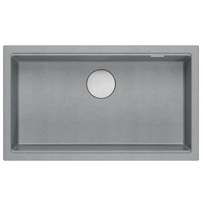 Lavello In Granito Logan 110 Grey Metallic Tappo acciaio