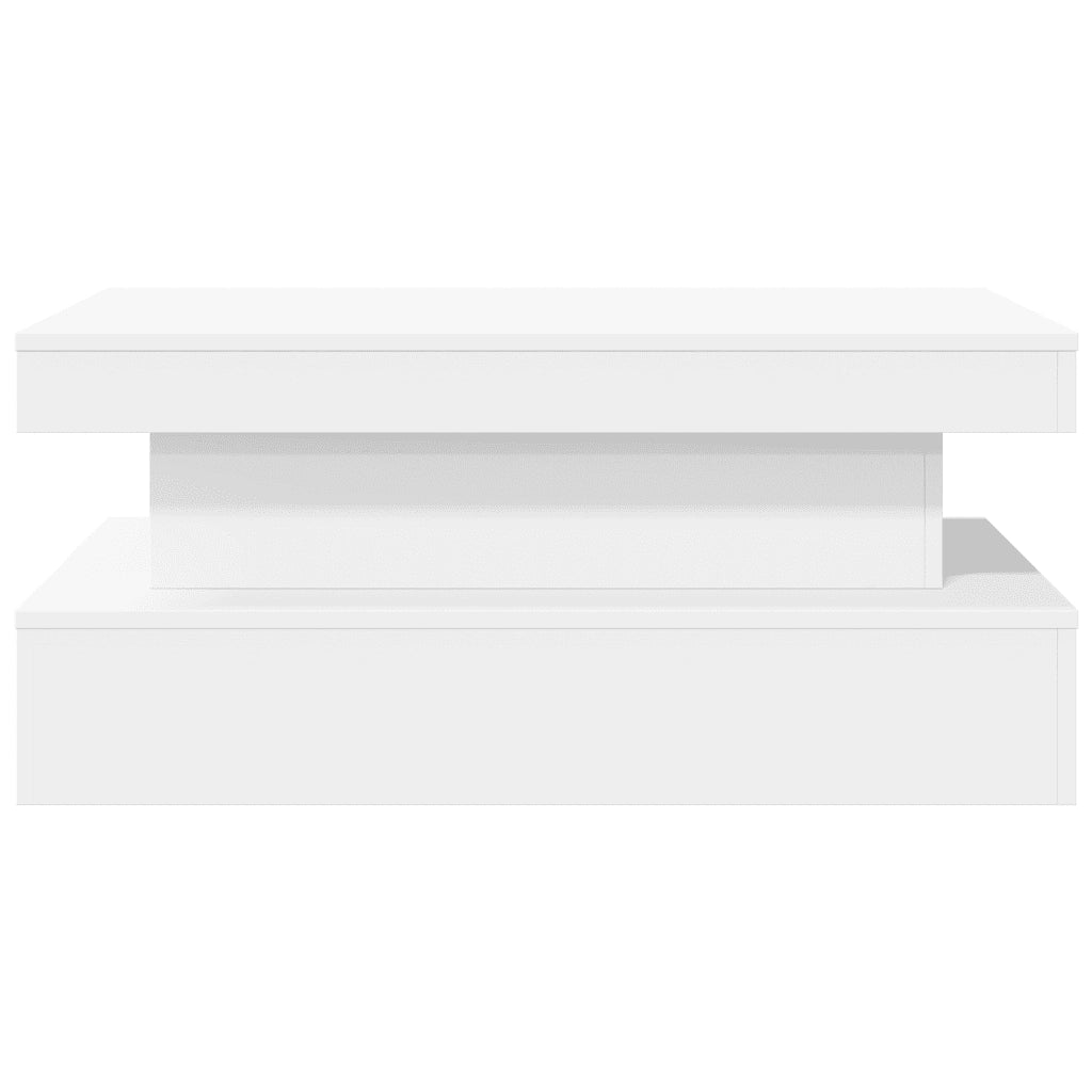 Tavolino da salotto | Tavolino da caff¨¨ | Tavolino da Soggiorno con Luci LED Bianco 90x50x40 cm