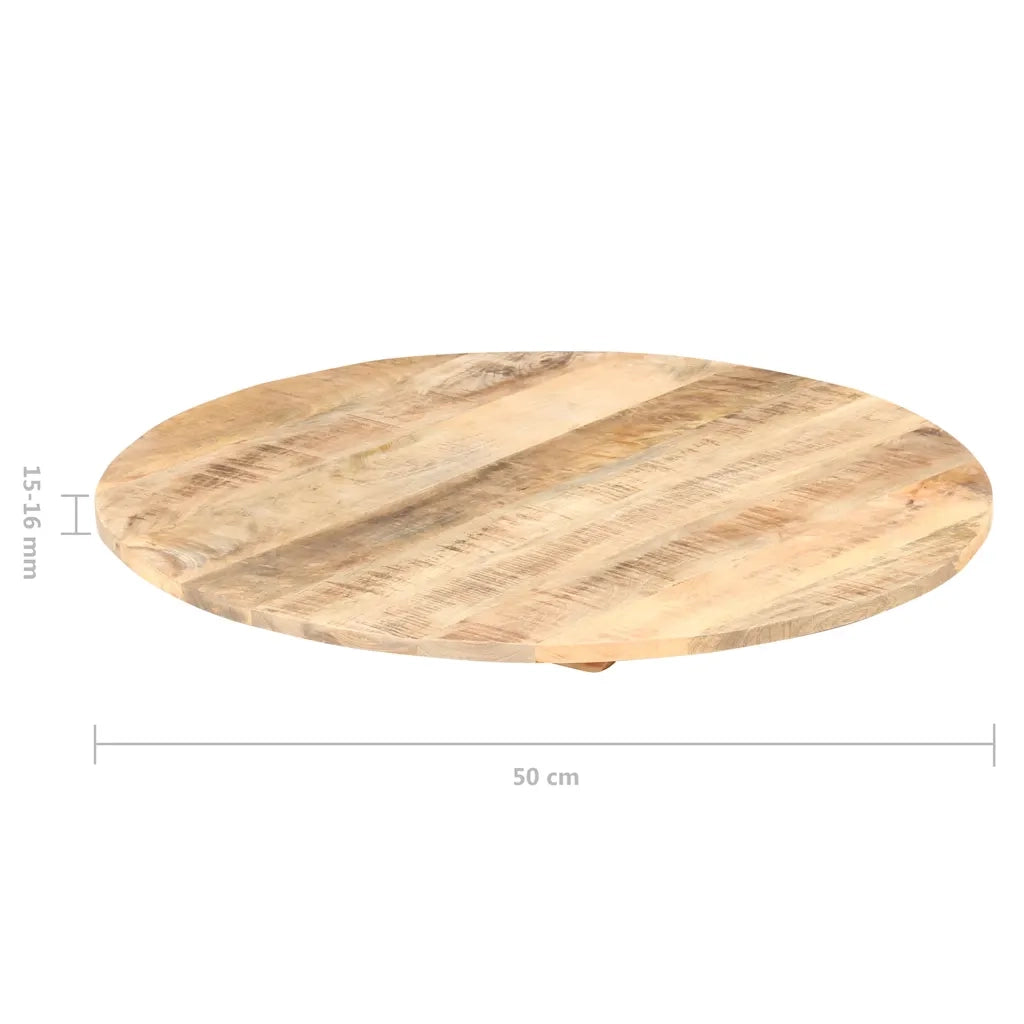 Piano Tavolo in Legno Massello di Mango Rotondo 15-16 mm 50 cm 286000