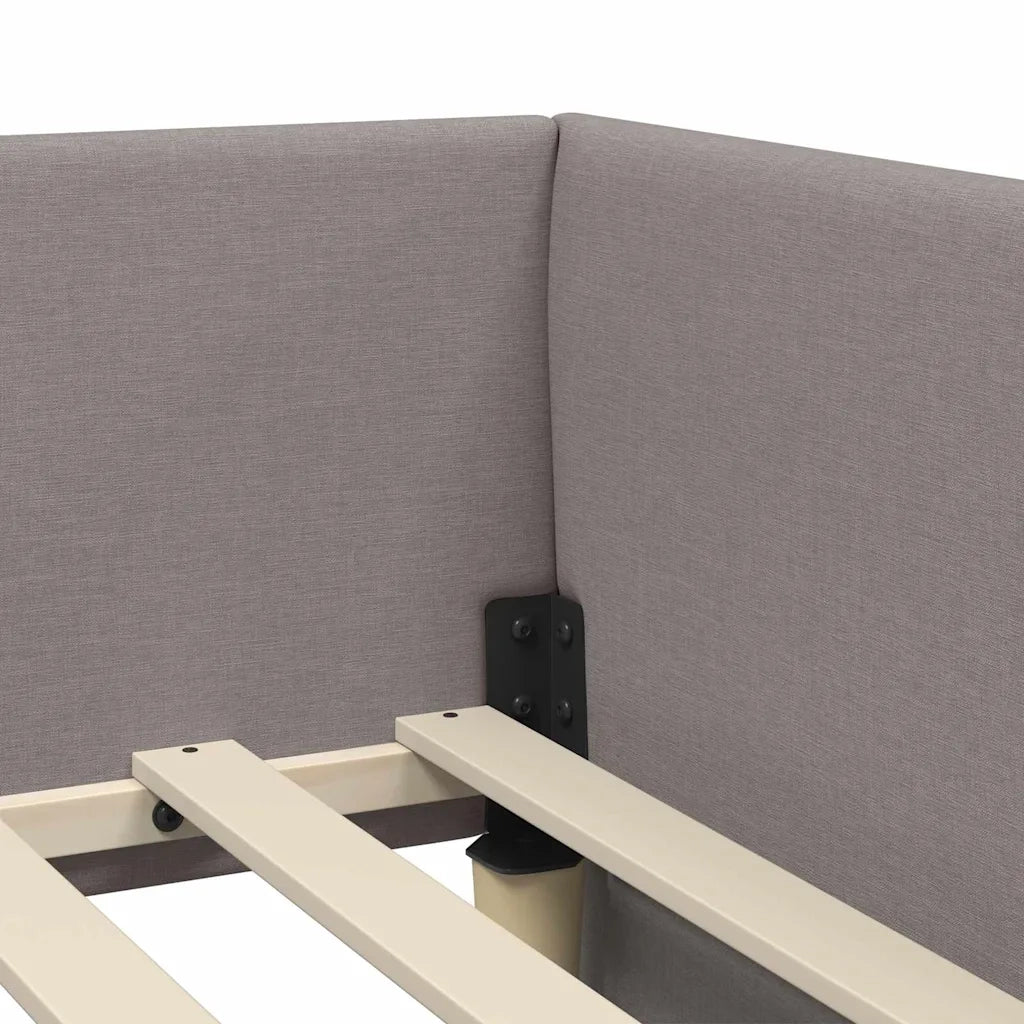Struttura Letto Angolare con Materasso 2 pcs Talpa Tessuto 3393594