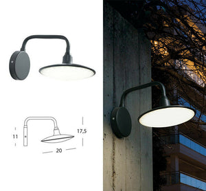 Applique Led Piatto Lampada Parete Lanterna Illuminazione Esterna Focus Sovil