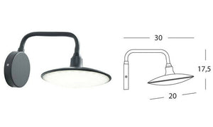 Applique Led Piatto Lampada Parete Lanterna Illuminazione Esterna Focus Sovil