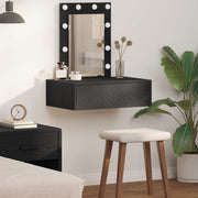 Toeletta da Parete con Luci LED - Rovere Nero