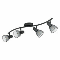Faretti da Soffitto 4 Luci E14 Lampada Interno Plafoniera Nero Carovigno EGLO