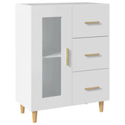 Buffet credenza cassettiera armadio mobile contenitore organizer per cucina soggiorno salotto 69,5 x 34 x 90 cm legno ingegnerizzato bianco 02_0030430