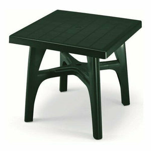 Tavolino Esterno Resina Tavolo Giardino Plastica Verde Bianco Scab 80x80 Colore: Verde