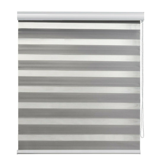 Tenda a Rullo Oscurante con Cassonetto Zebra Ombreggiante Tende Finestra Errebi Dimensioni: 160 x 250 cm, Colore: Grigio