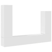 Set di Mobili Porta TV 4 pz | Armadietto TV | Mobile Porta TV Bianco in Legno Multistrato