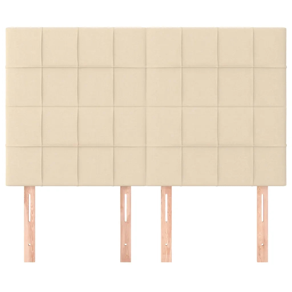 Testiera Crema 144x5x118/128 cm Tessuto 3116335
