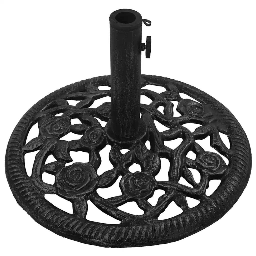 Base per ombrellone-Supporto per ombrellone Nera 48x48x33 cm in Ghisa