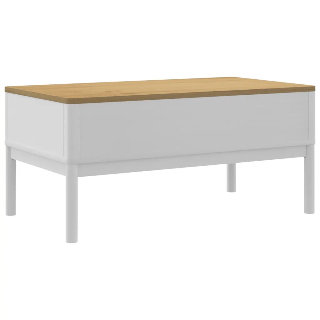 Tavolino FLORO Bianco 99x55,5x45 cm in Legno di Pino