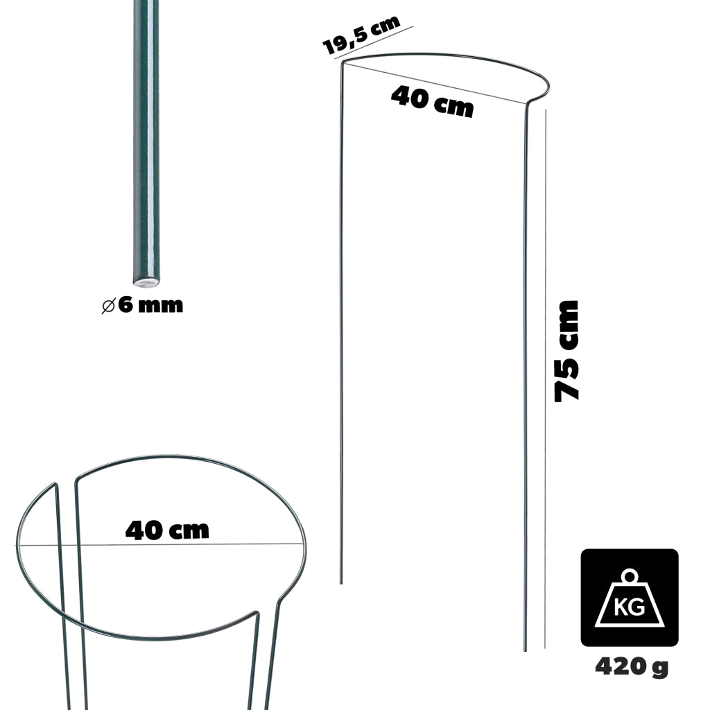 Supporto semicircolare per piante KADAX 75 cm