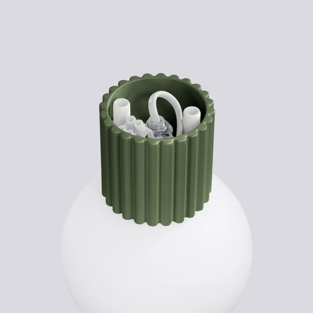 Applique SFERA Pure Lume verde oliva sfera vetro G9 IP44