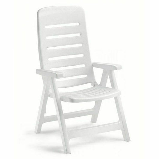 Sedia Esterno Poltrona Pieghevole Regolabile Inclinabile Richiudibile Giardino Colore principale: Bianco