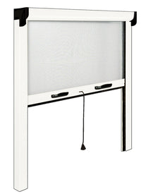 Zanzariera a Rullo Finestra Verticale Avvolgibile Riducibile Antibatterica Sunox Misure: 100 cm X 160 cm