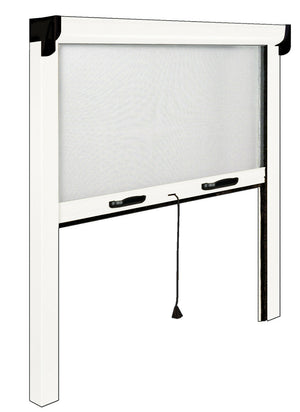 Zanzariera a Rullo Finestra Verticale Avvolgibile Riducibile Antibatterica Sunox Misure: 100 cm X 160 cm