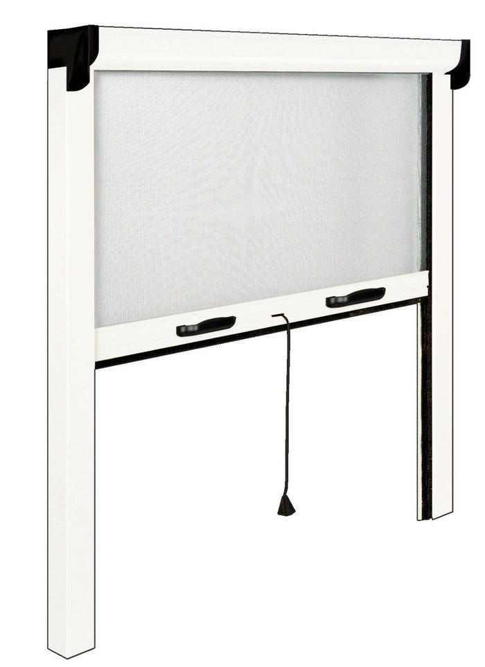 Zanzariera a Rullo Finestra Verticale Avvolgibile Riducibile Antibatterica Sunox Misure: 100 cm X 160 cm