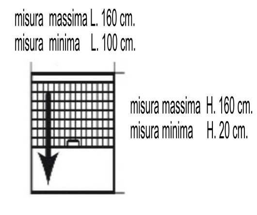 Zanzariera a Rullo Finestra Verticale Avvolgibile Riducibile Antibatterica Sunox Misure: 160 cm X 160 cm
