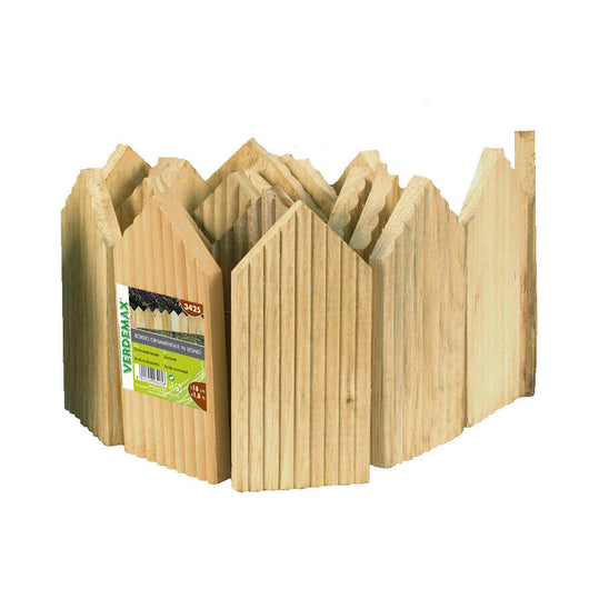 Recinzione Aiuole Giardino Staccionata in Legno Bordo Ornamentale Prato Verdemax