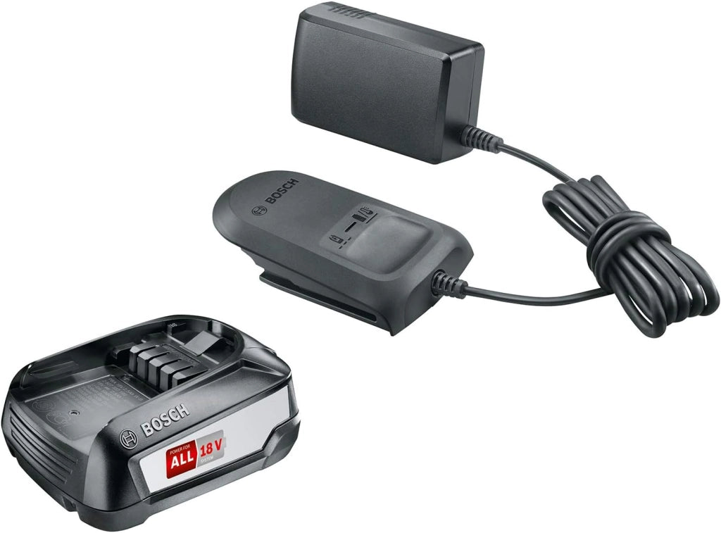 Bosch Home and Garden 1600A01T9S Starter Set Costituito da Batteria e Caricabatteria, 18 V