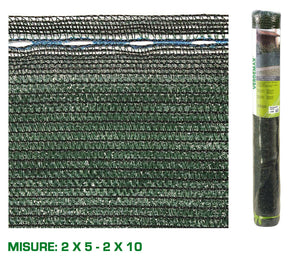 Rete Frangivista Telo Ombreggiante 90% Verde Oscurante Frangivento Pergolati Misure: 2 x 10 m