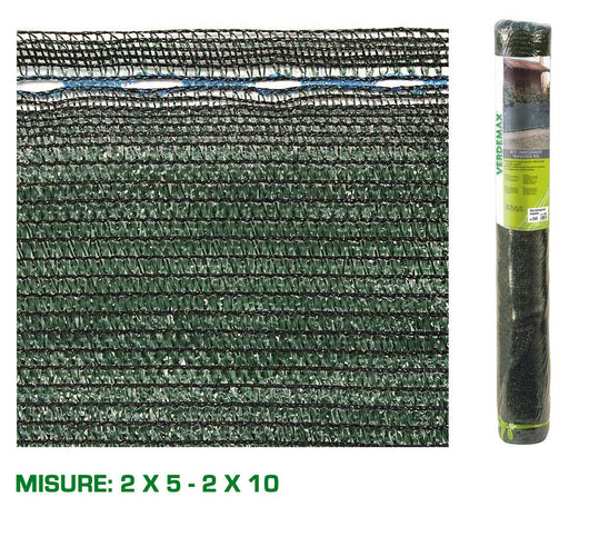 Rete Frangivista Telo Ombreggiante 90% Verde Oscurante Frangivento Pergolati Misure: 2 x 10 m