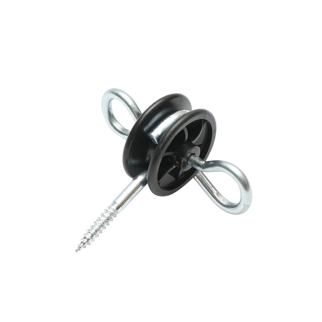 Isolatore con ancoraggio doppio, diametro 5.8 mm, dimensioni 93x84 mm, per recinzione elettrica, Mezofarm.
