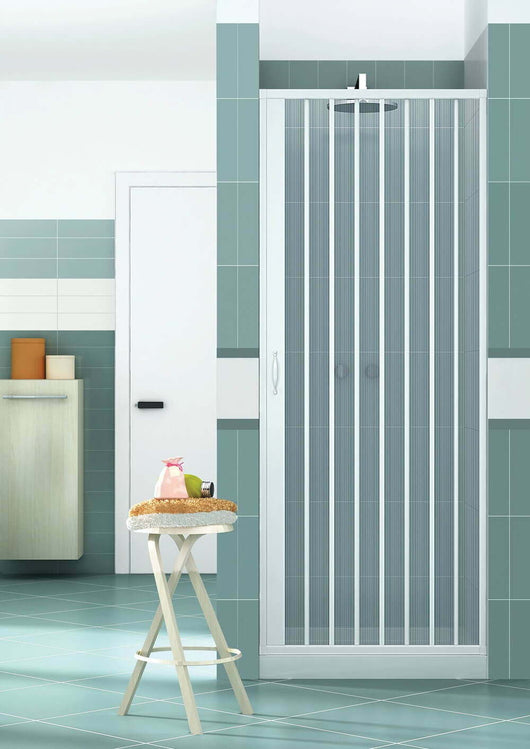 Box doccia a Nicchia Parete apertura Laterale Porta Anta unica Soffietto PVC Dimensioni: da 70 a 80