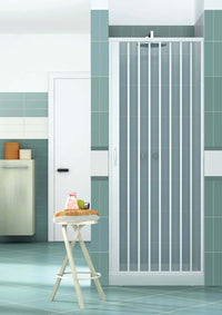 Box doccia a Nicchia Parete apertura Laterale Porta Anta unica Soffietto PVC Dimensioni: da 111 a 120