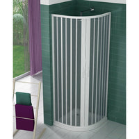 Box doccia Semicircolare PVC cabina Soffietto Misura Riducibile 80x80 90x90 Dimensioni: 90 x 90