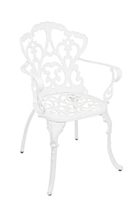 Sedia Giardino Esterno in Alluminio Victoria Bizzotto Veranda Terrazza Bianca Set: 2 Sedie