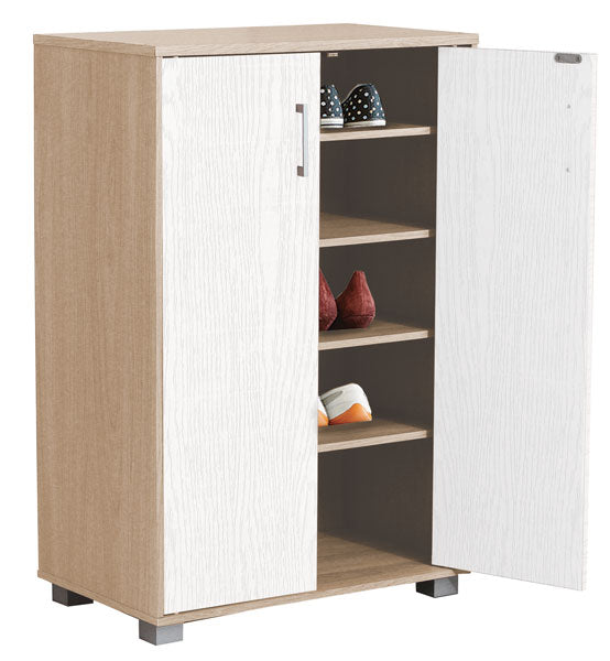 Scarpiera Multiuso Rovere e Bianco Dimensioni 60 x 36 x 90 cm